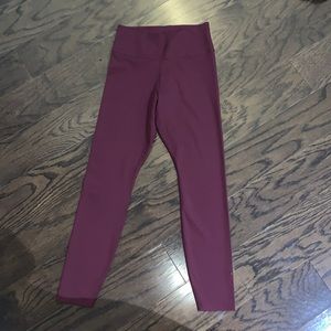 NIKE DRI FIT LEGGINGS SMALL BURGUNDY